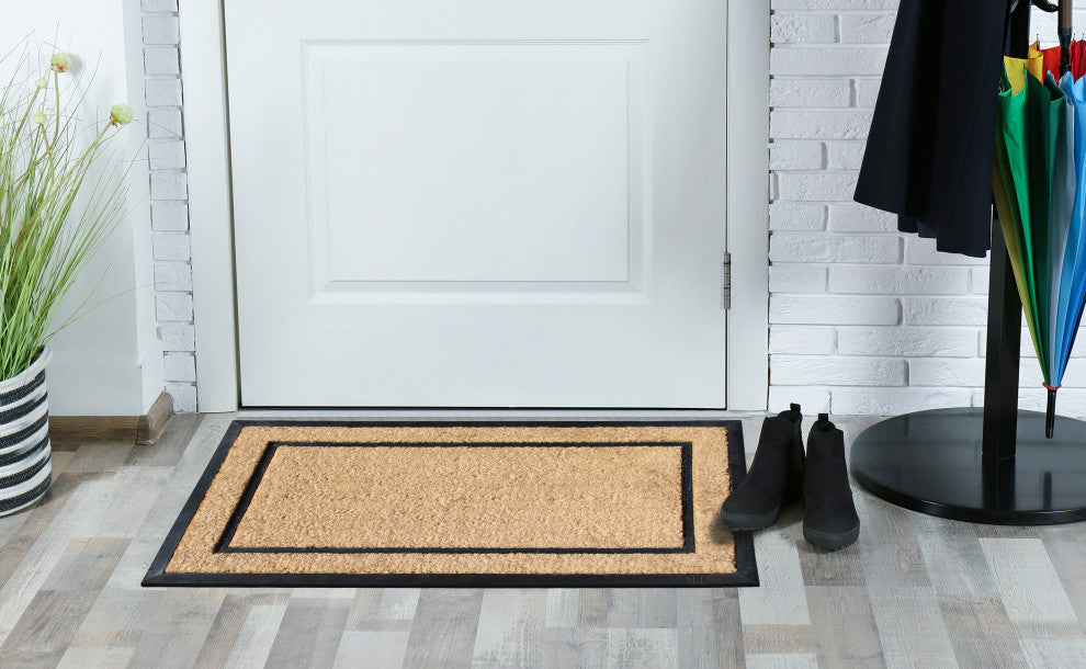 A1HC Natural Coir & Rubber Doormat, 24x39, Thick Durable Doormats for Outdoor