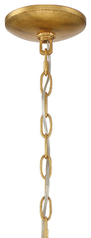 Crystorama FIO-A9104-GA-WH, 4-Light Chandelier, Antique Gold