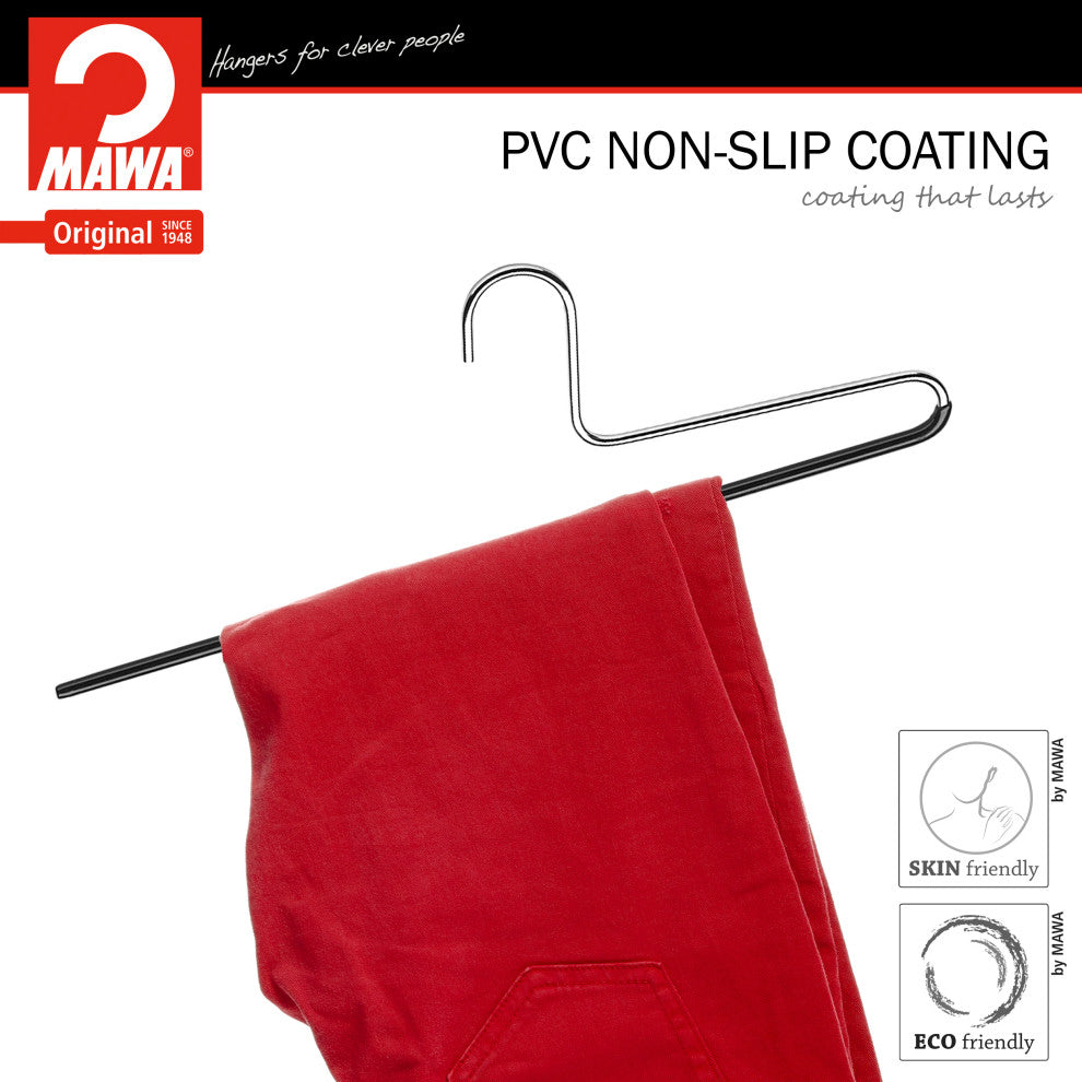 Trouser Hangers, Single Rod, Set of 10, Black