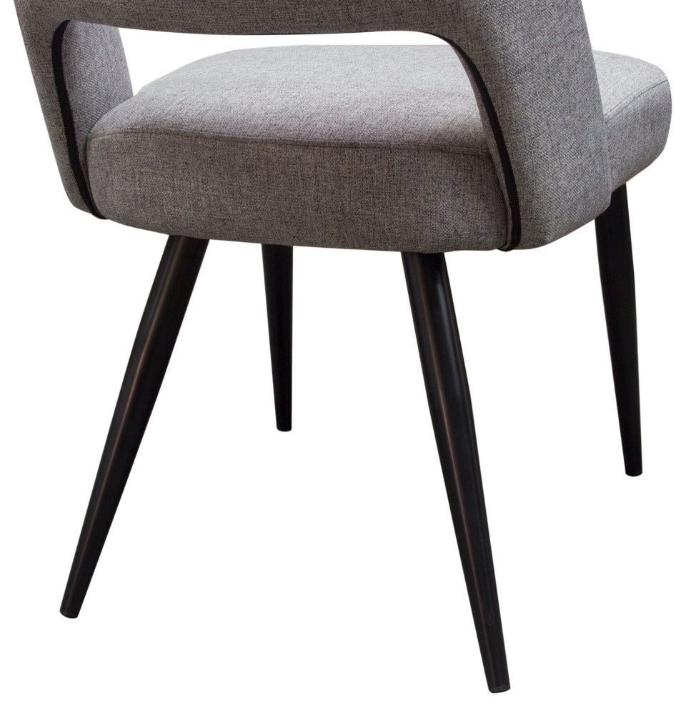 2 Reveal Dining Chairs, Gray Fabric
