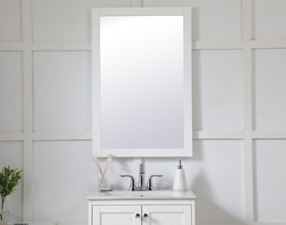 Anderson Rectangle Vanity Mirror, 24", White