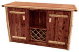 Red Cedar Log Freestanding Bar