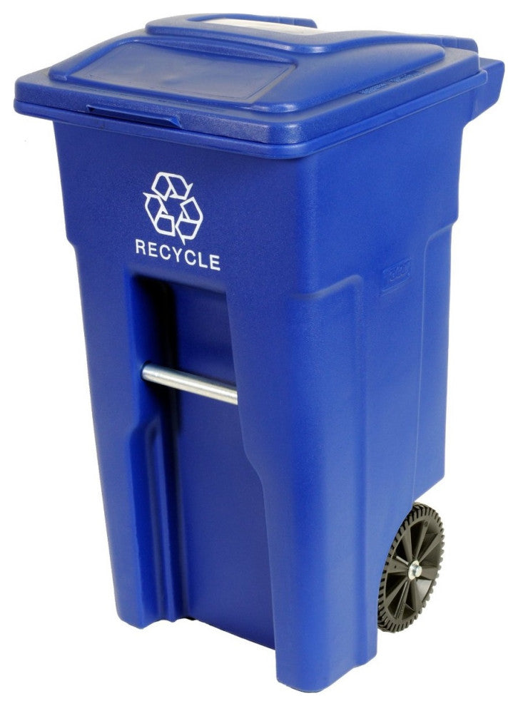 Toter 025548-A6BLU Wheeled Recycle Can, 48 Gallon, Blue