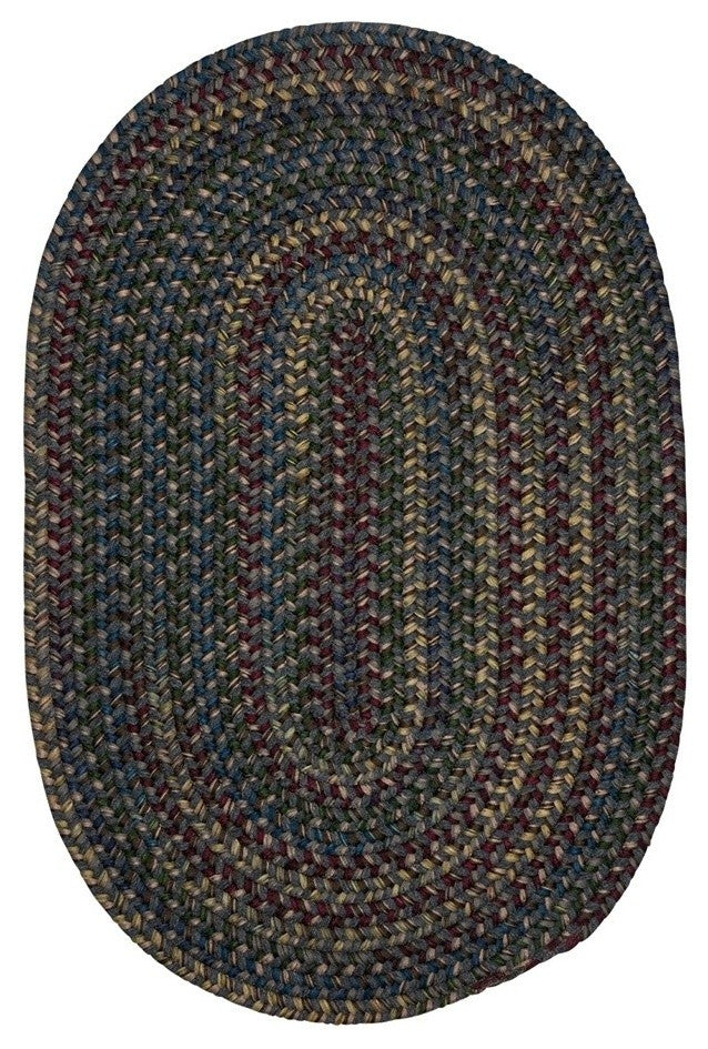 Colonial Mills Midnight MN27 Charcoal Traditional Area Rug, Oval 2'x8'