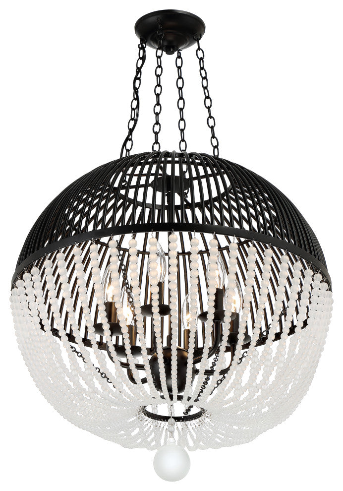 Duval 6 Light Matte Black Pendant
