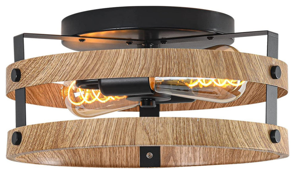 2-Light Flush Mount Ceiling Light Fixture Farmhouse Light Fixtures Ceiling