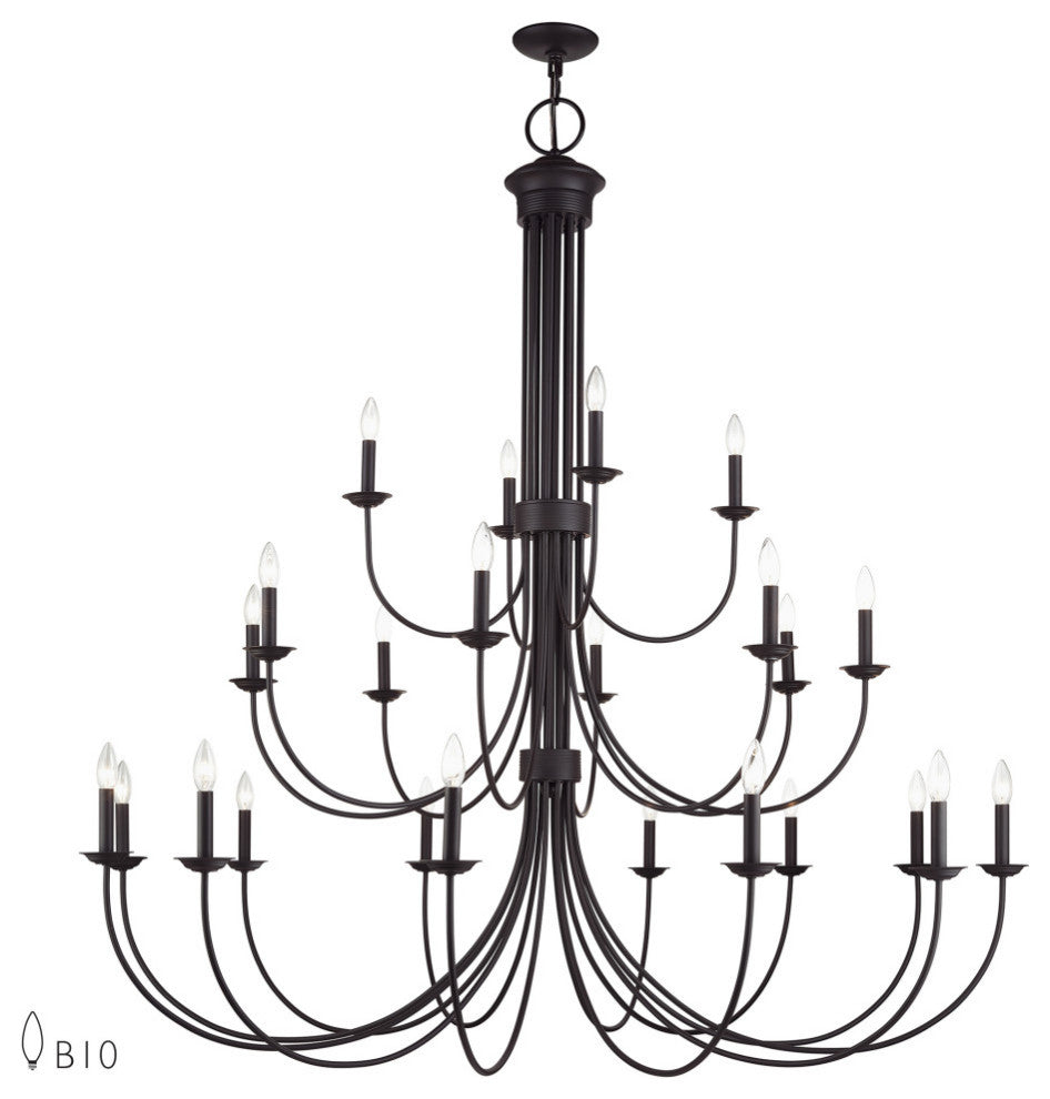Estate 24-Light Bronze Grande Foyer Chandelier