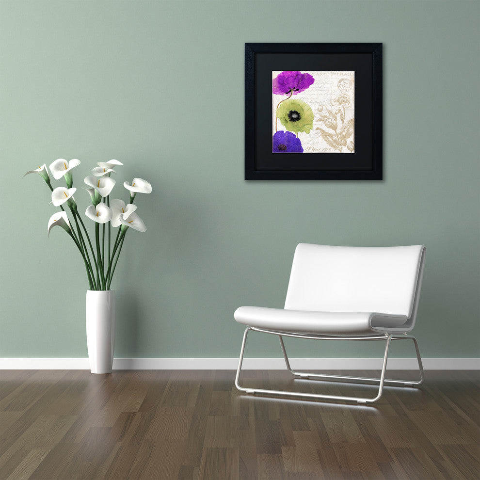 Color Bakery 'Love Notes II' Matted Framed Art, Black Frame, Black Mat, 11x11