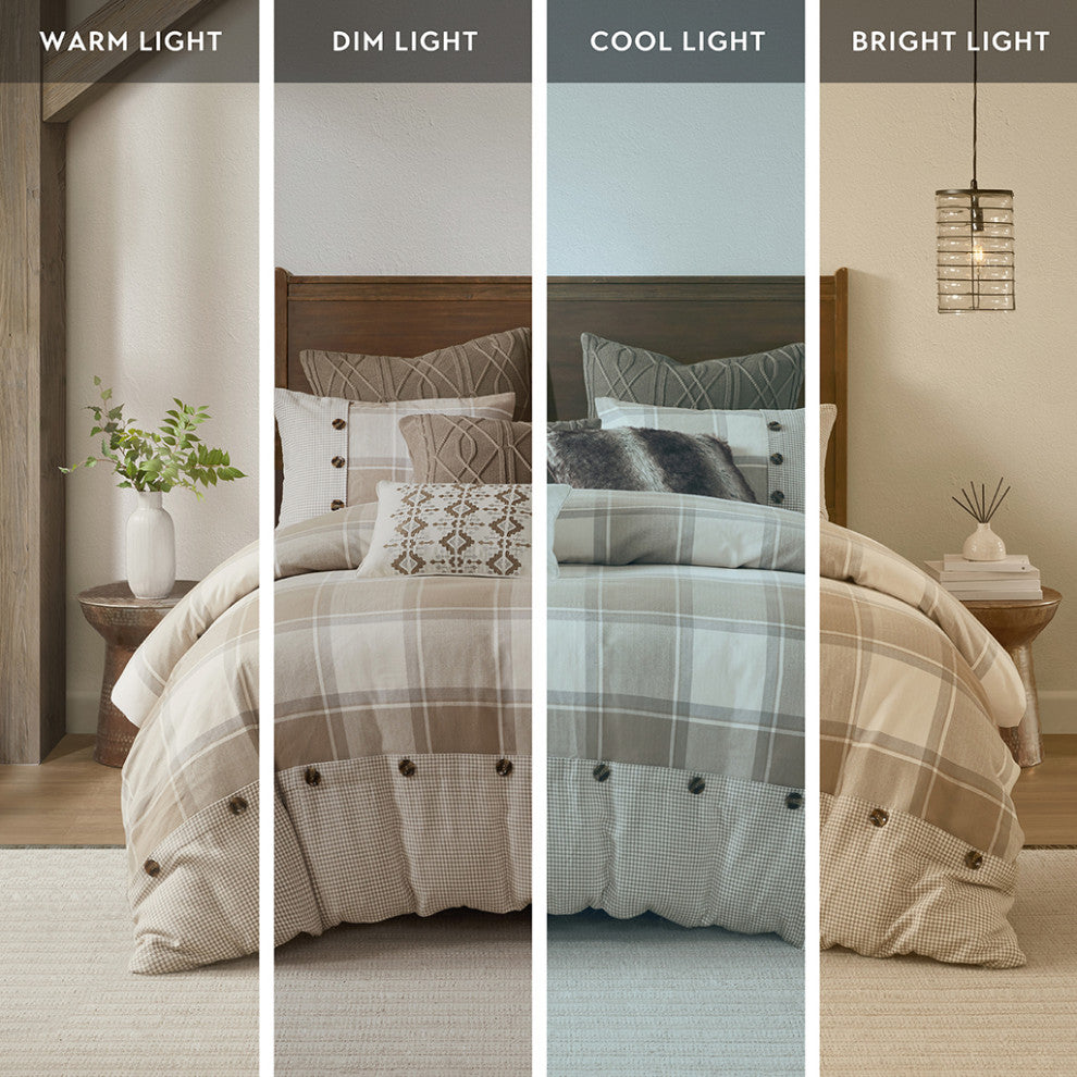 Madison Park Signature Urban Cabin Cotton Jacquard Comforter Set, Neutral