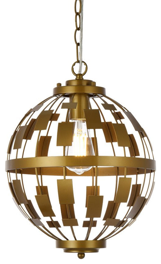 Louie 1-Light Pendant, Brass