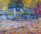 Henri Le Sidaner A Terrace- Autumn- Gerberoy, 20"x25" Wall Decal