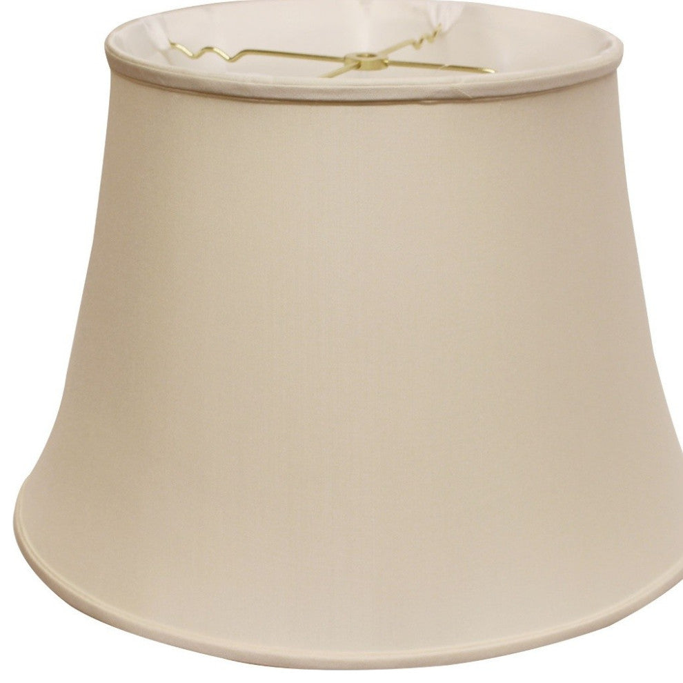 16" Biege Sloped Euro Bell Pongee Shantung Lampshade