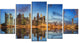 "Singapore Skyline and View of Marina Bay" Wall Art, 60"x32", 5-Panels