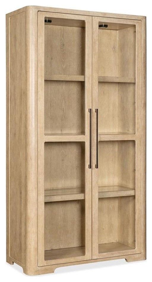 Retreat Glass Door Display Cabinet in Beige by Hooker Furniture