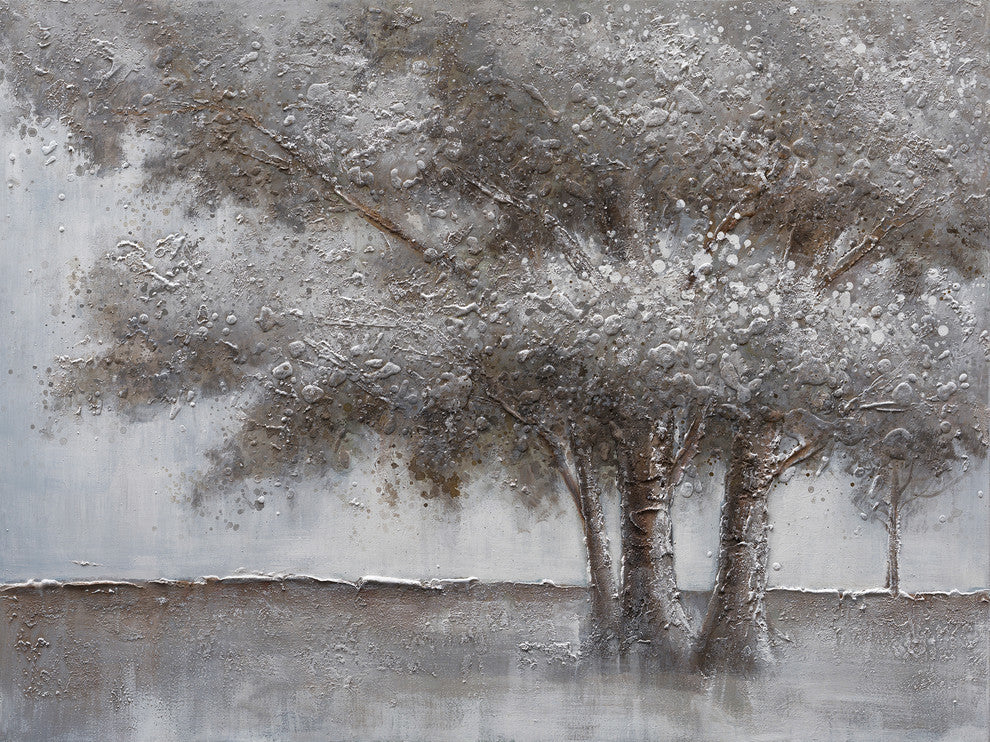 "Snow Kissed" Hand Painted Canvas Art, 36"x48"