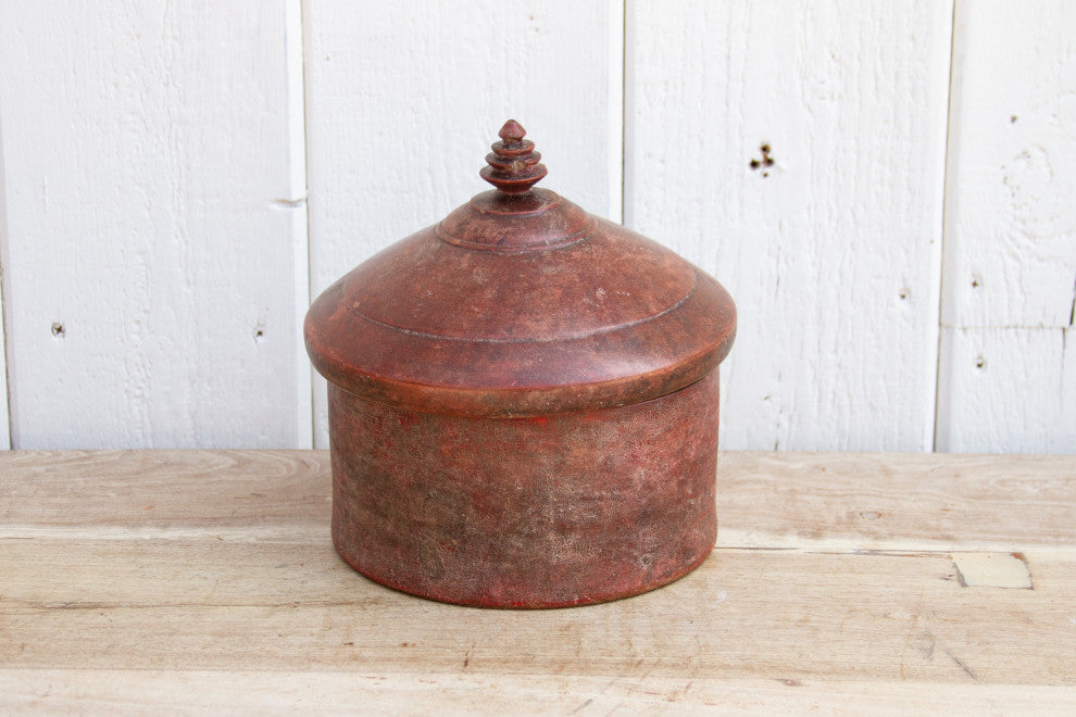 Rose Red Large Bhajan Tikka Box