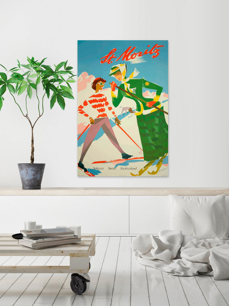 "St. Moritz" Painting Print on Wrapped Canvas, 30"x45"