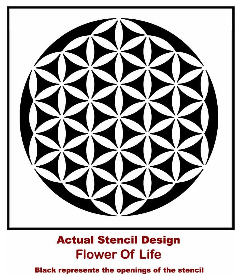 Mandala Stencil Flower of Life, Reusable For Walls, 36"