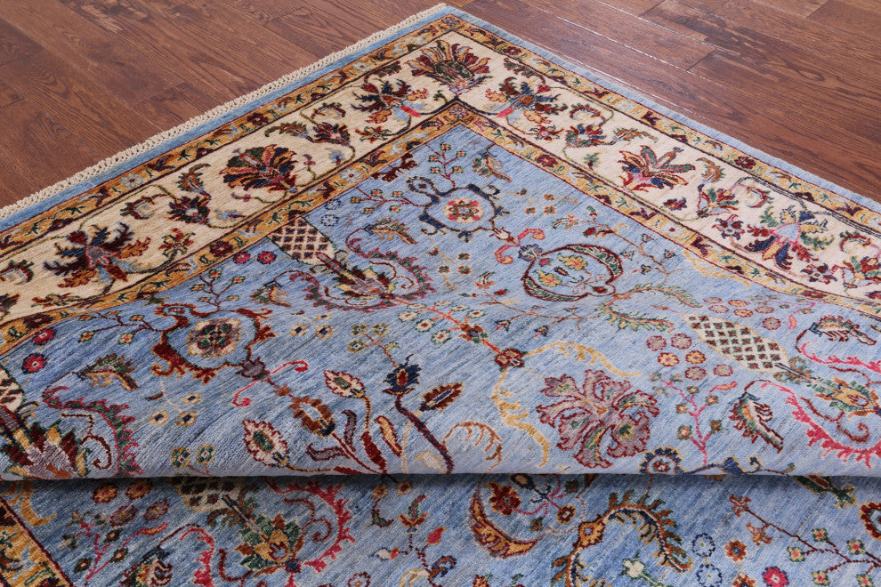 6' 10" X 9' 10" Handmade Persian Tabriz Wool Rug Q7558