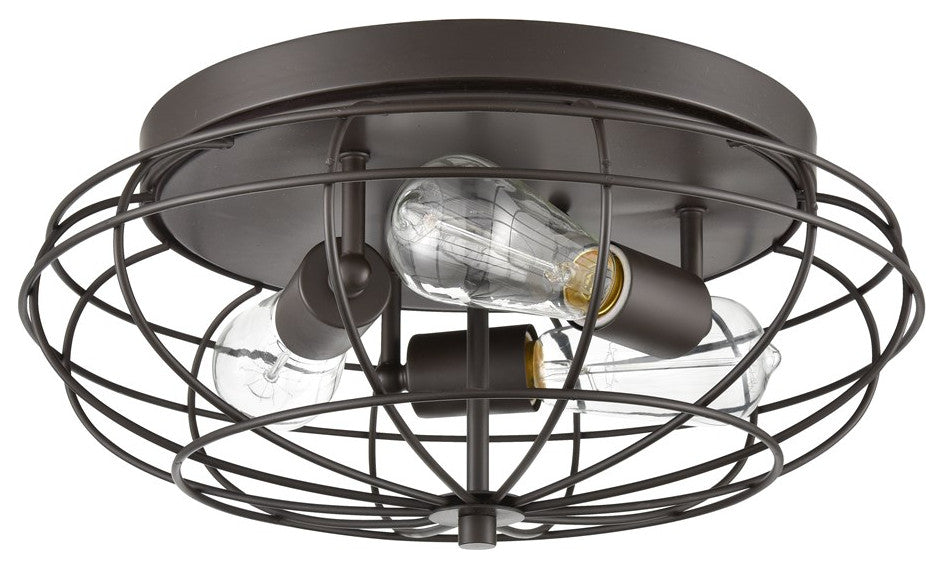 Innovations Muselet 3-Light Flush Mount Oil Rubbed Bronze