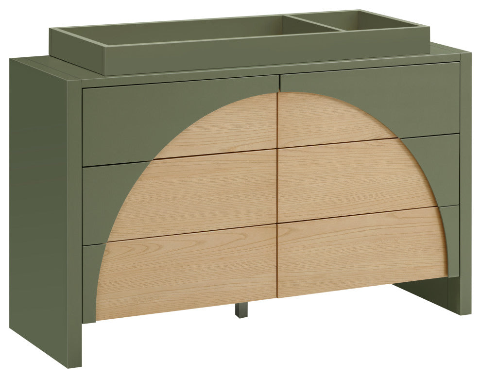 Moab 6-Drawer Assembled Dresser, Olive / Ash