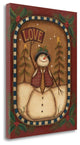 "Love Snowman" By Kim Lewis, Giclee Print on Gallery Wrap Canvas, Ready to Hang