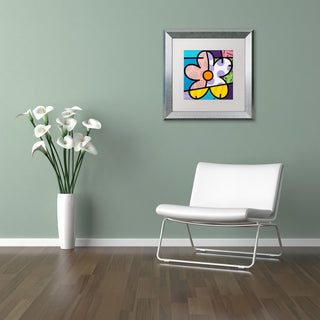 Roberto Rafael 'Big Flower IV' Matted Framed Art