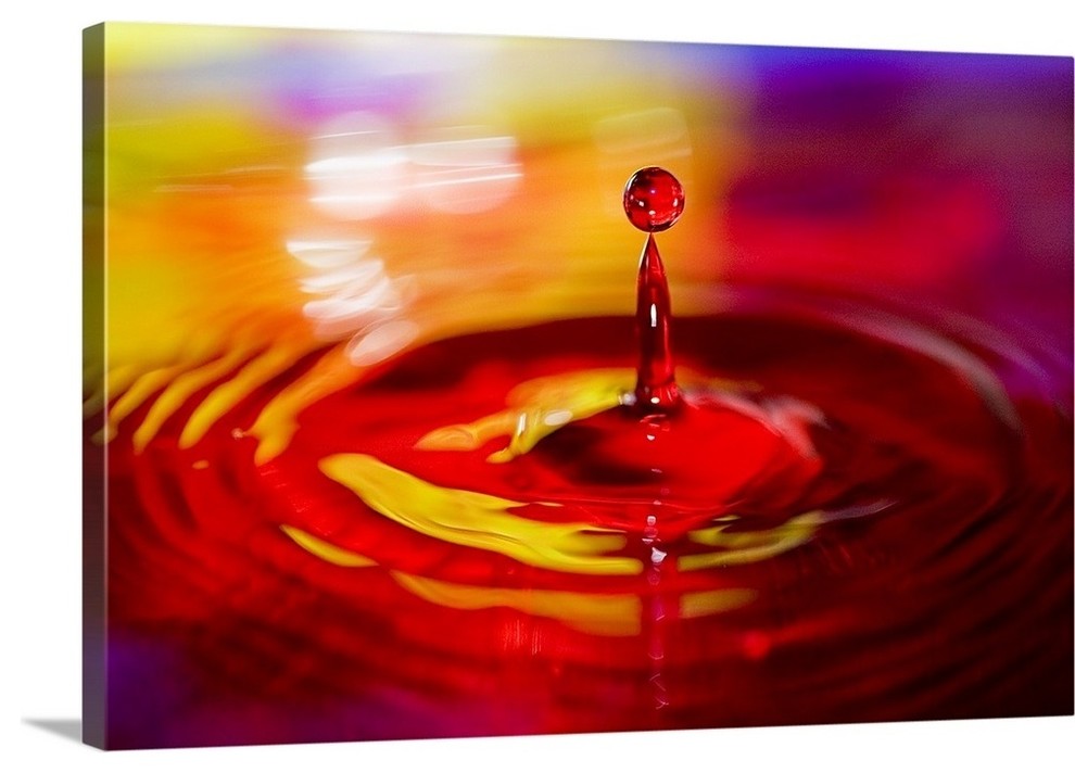 "Water Drop II" Wrapped Canvas Art Print, 24"x16"x1.5"