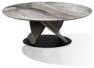 Modrest Schiff Modern Marbled Ceramic Coffee Table Set