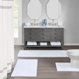 Madison Park Signature Marshmallow Bath Rug, White, 24x72" Runner