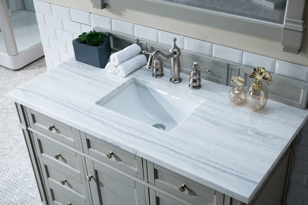James Martin 650-V48-UGR-3AF 48" Gray Single Vanity w/ Solid Surface Top