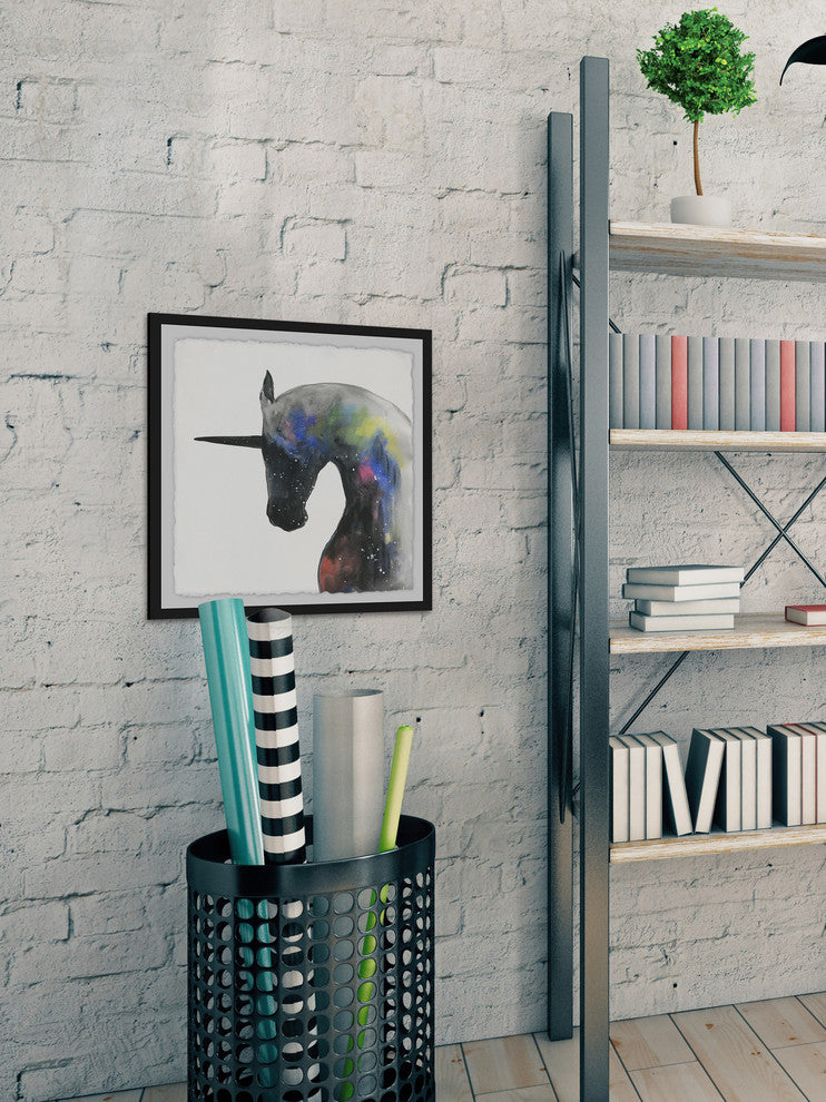 "Mystical Unicorn" Framed Painting Print, 24"x24"