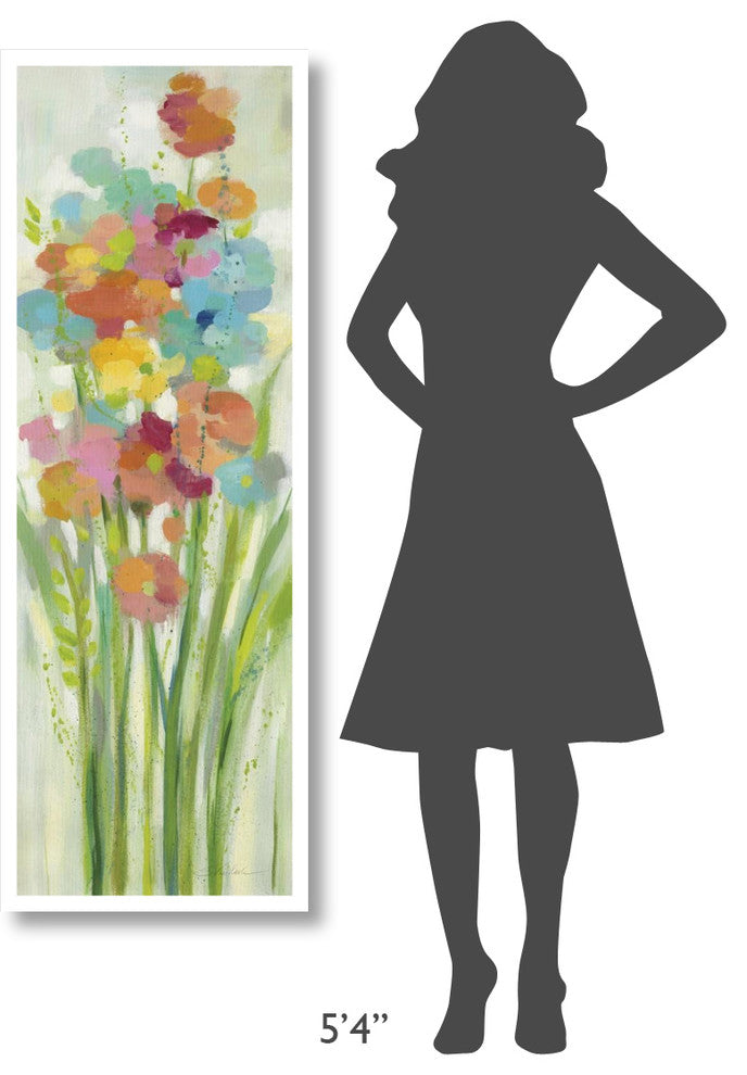 "Long Stem Bouquet II" Digital Paper Print by Silvia Vassileva, 20"x56"