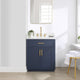 Gavino Vanity With Grain White Composite Stone Top, Royal Blue/Brushed Gold, 30", No Mirror