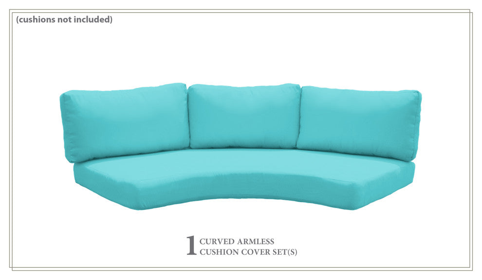 Covers for Low-Back Curved Armless Sofa Cushions 6 inches thick