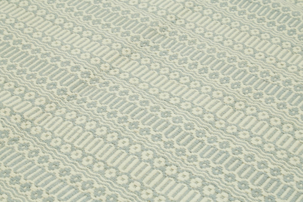 Rug N Carpet - Handmade Modern Design 8' 0'' x 10' 0'' Wool Flatweave Kilim Rug