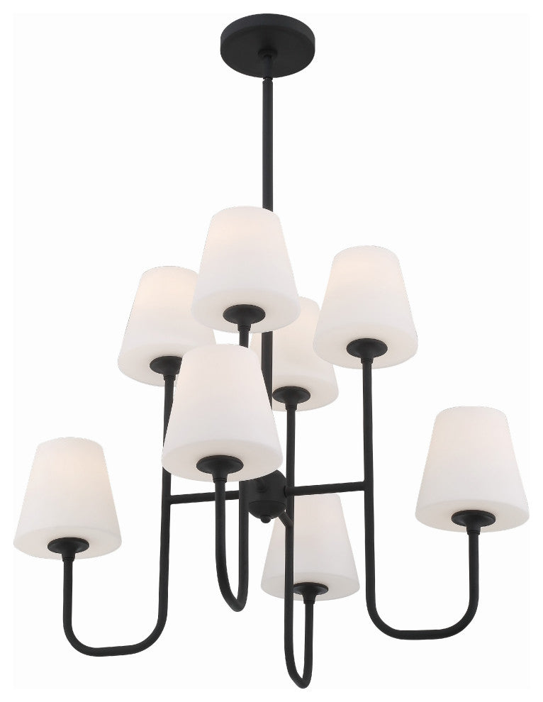 Keenan 8-Light Black Forged Chandelier