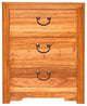 Oriental Brown Stain 3 Drawers End Table Nightstand Cabinet Hcs7105