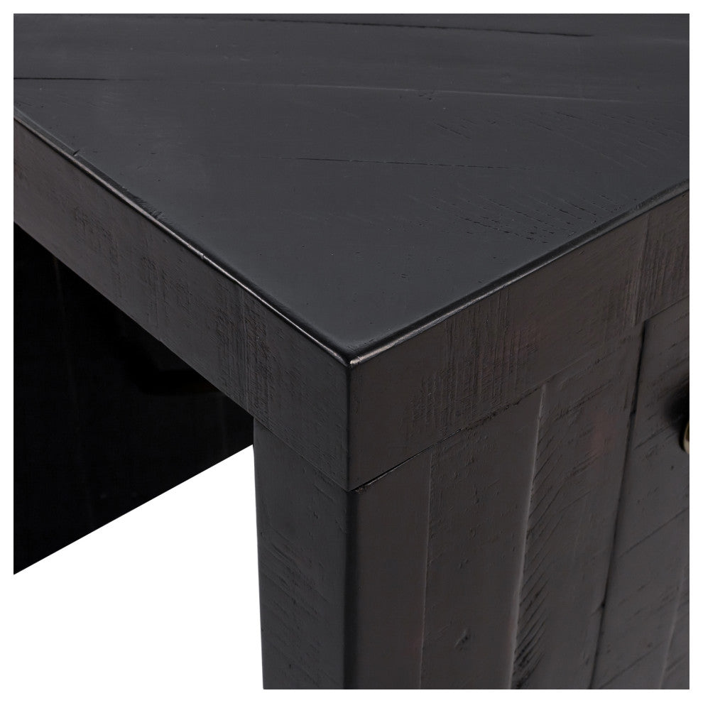 Rustic Sicily Side Table - Black