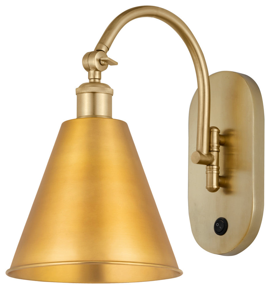 Ballston Cone Sconce, Satin Gold