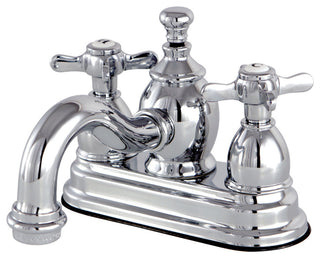 4" Centerset Bathroom Faucet WithBrass Pop-Up, Polished Chrome