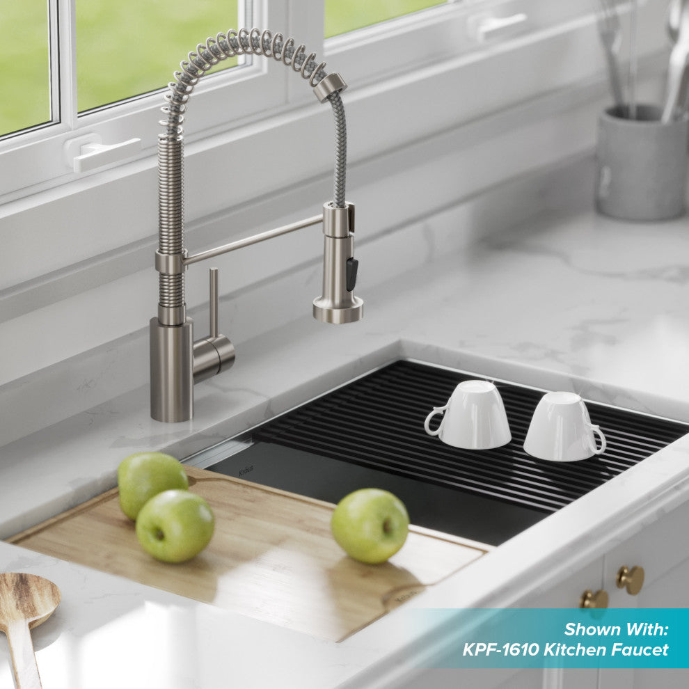 Undermount Stainless Steel Kitchen Sink With Garbage Disposal, 32" Kwu110-32