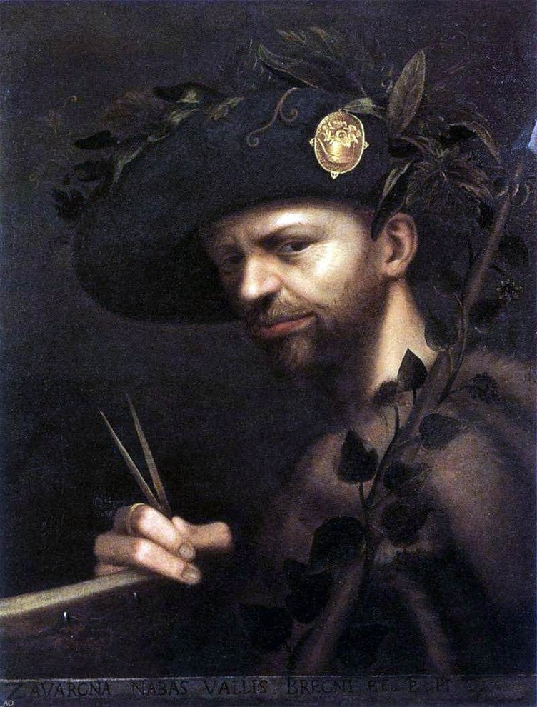 Giovan Paolo Lomazzo Self-Portrait, Gallery Wrapped Canvas Print, 21"x28"