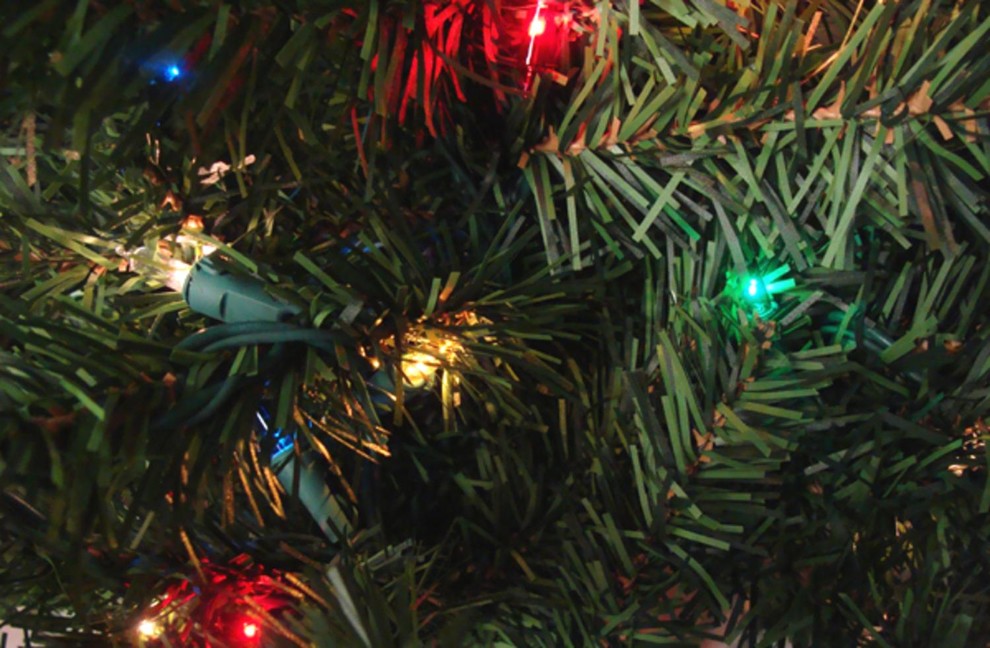 5' Pre-Lit Medium Canadian Pine Artificial Christmas Tree, Multi-Color Lights