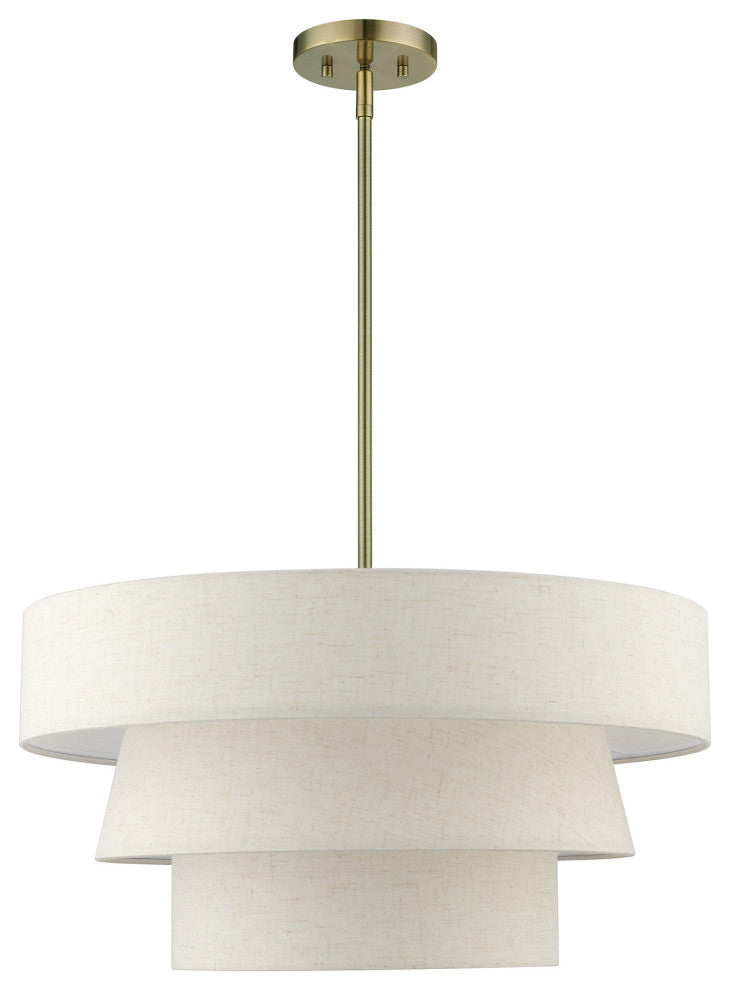 Chandler 4-Light Antique Brass Pendant Chandelier