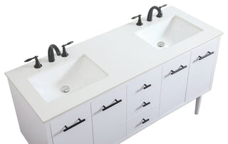 Home Living 22" Midcentury Modern White-Light Bathroom Vanity