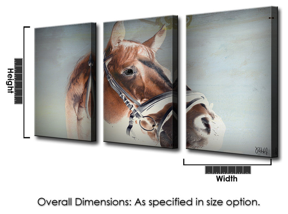 Equestrian Saddle Ink PSIX 3 Panels, 24"x12"