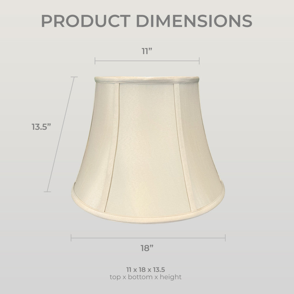 Royal Designs Modified Bell Lamp Shade, Beige, 11x18x13.5, Single