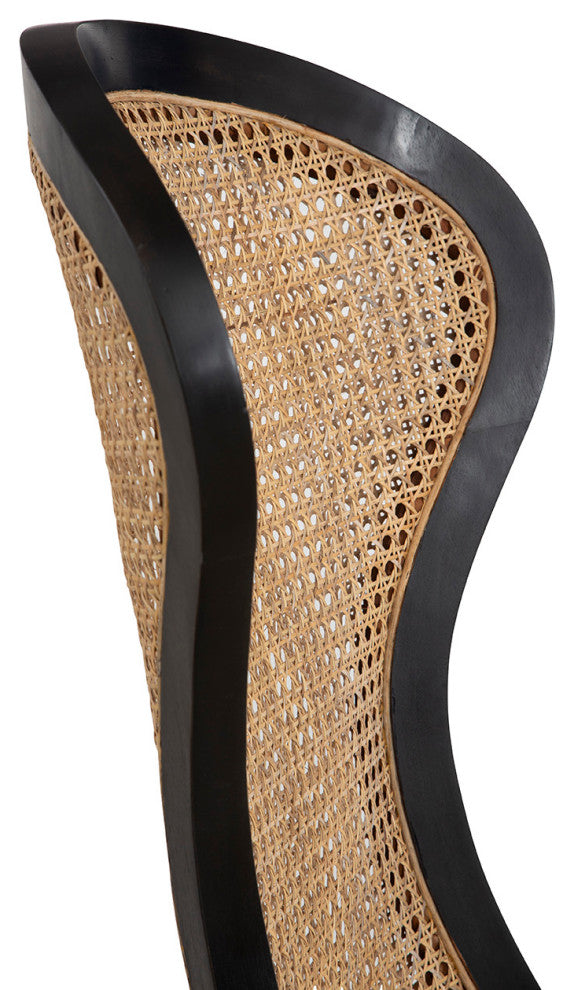 Adrina Mahogany Side Chair, Black