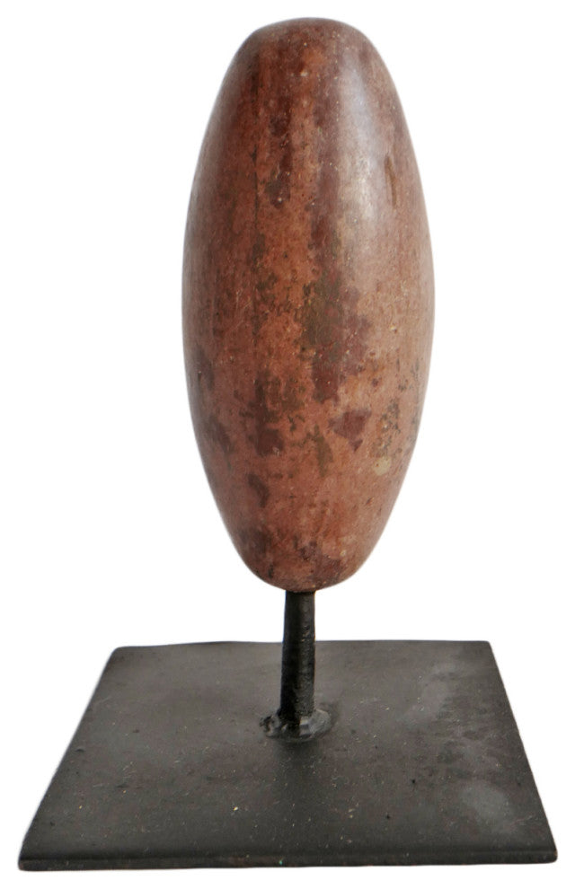 Natural Lingam Stone on Stand